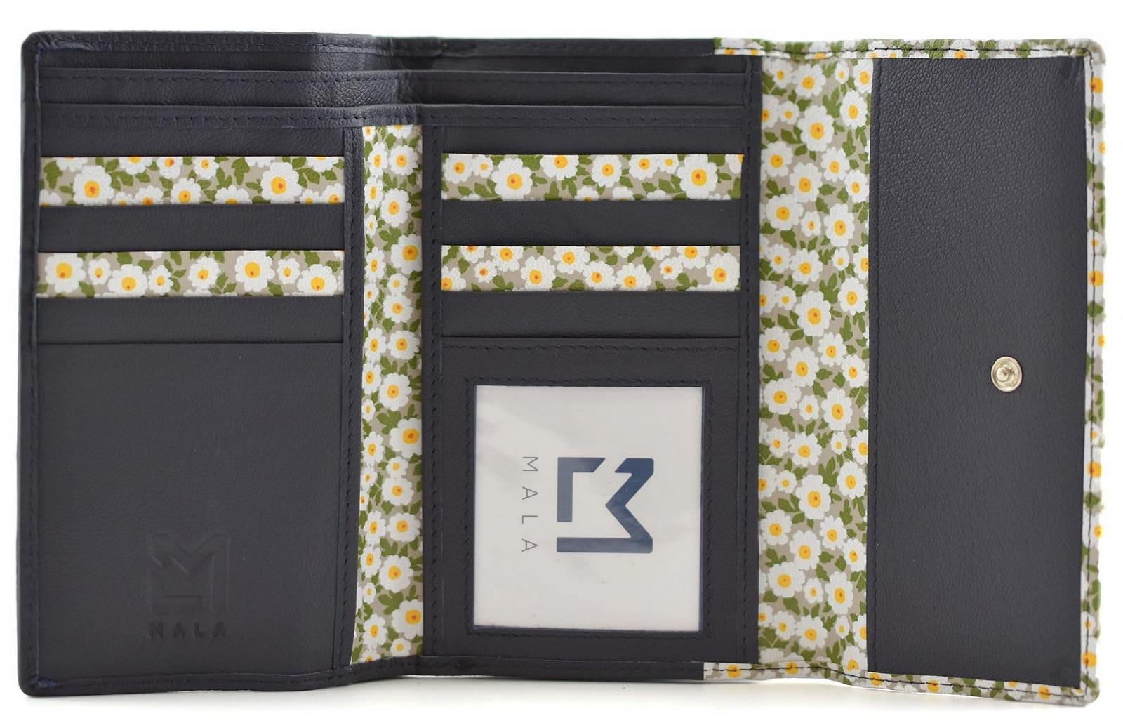 Кошелек кожаный Mala Leather Maisie Collection RFID Blocking 3637_02, темно-синий, RFID кошелек, фото №2