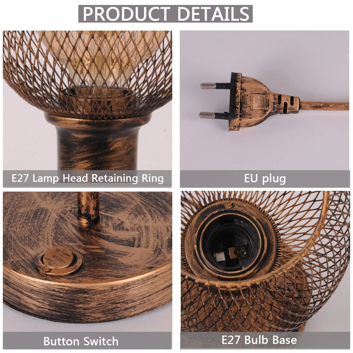 Настільна лампа Retro LED Vintage E27, фото №4