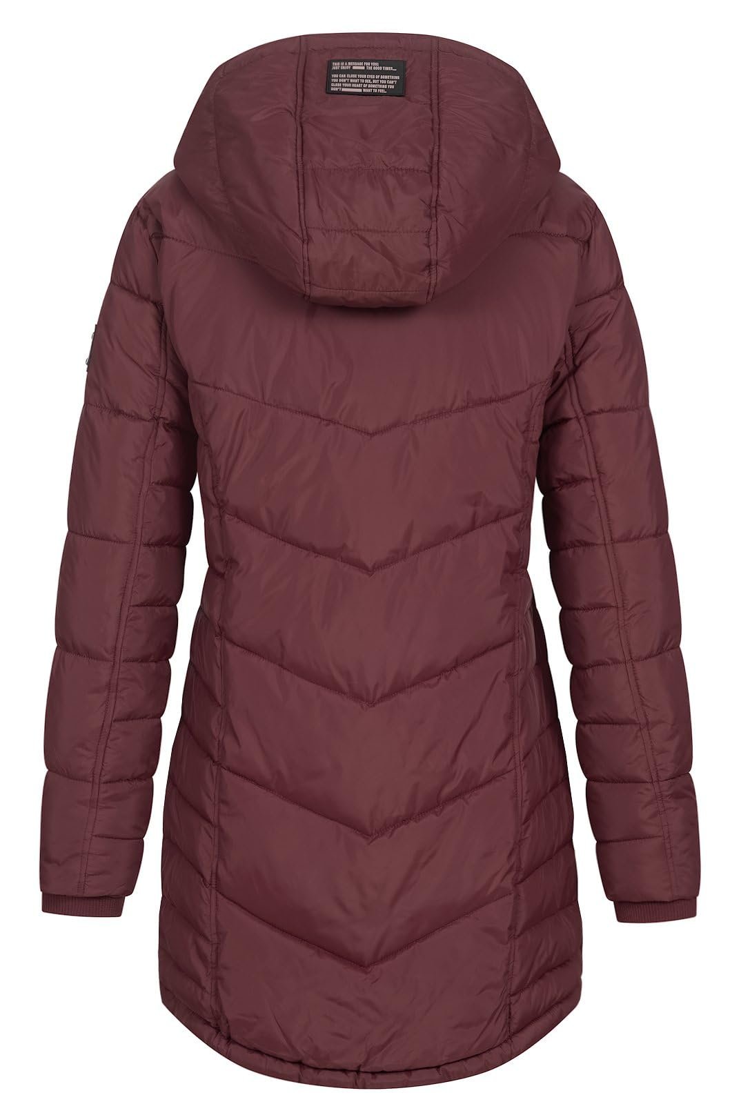 Жіноче стьобане пальто Sublevel LSL–412 з капюшоном на підкладці, фото №2