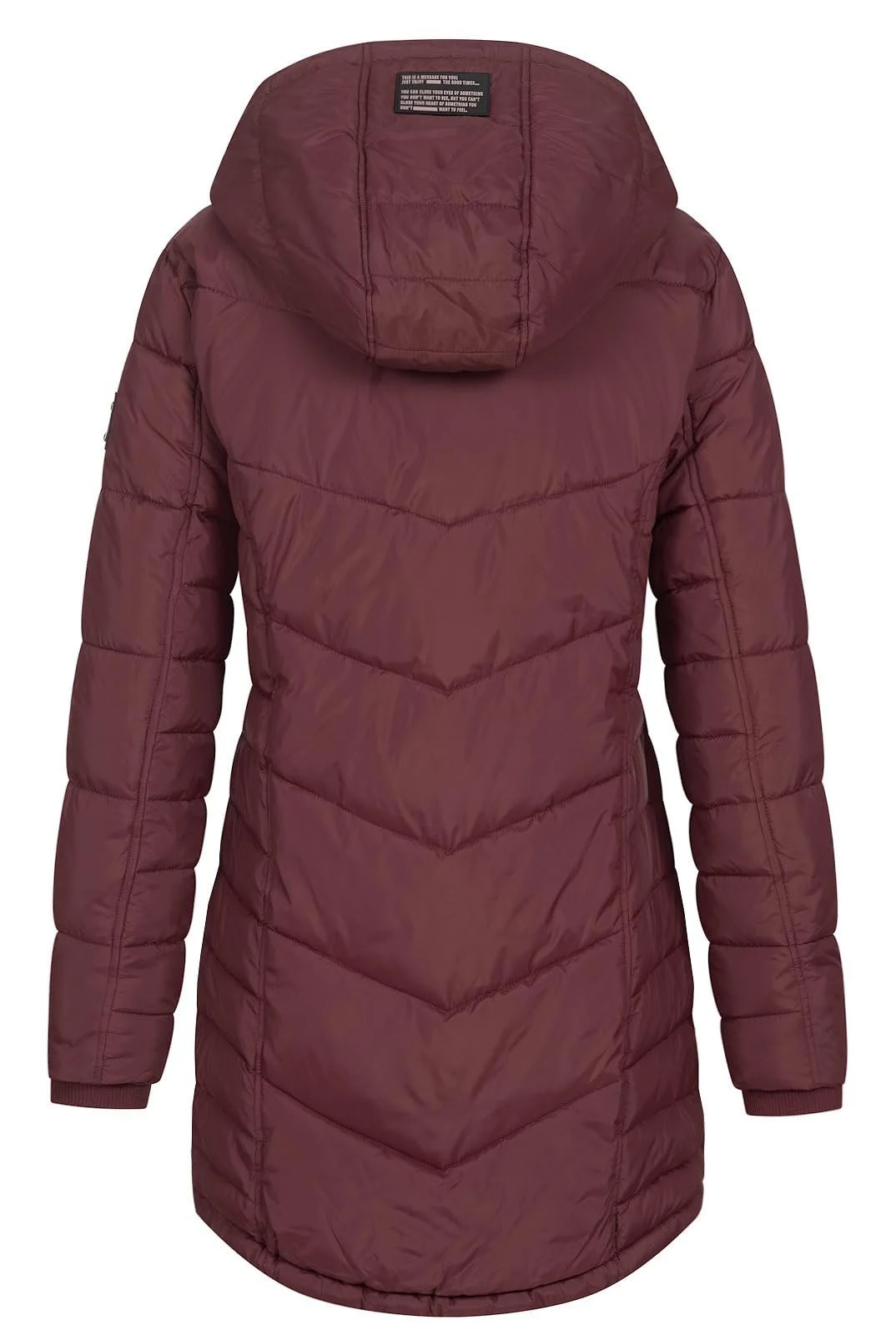 Жіноче стьобане пальто Sublevel LSL–412 з капюшоном на підкладці, фото №2