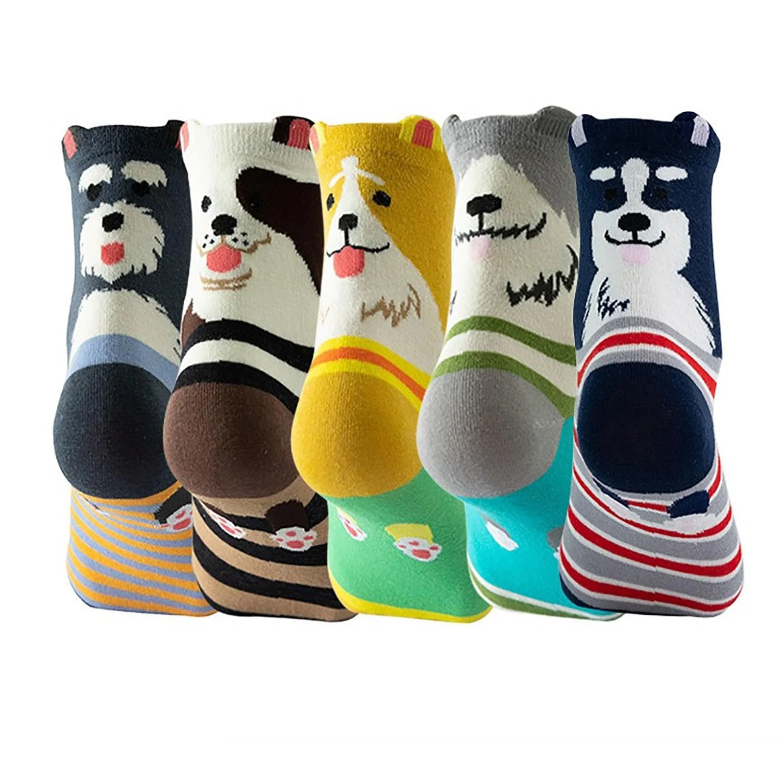 Носки с рисунком собаки, 5 пар, Разноцветные, Милые, С изображением животных, Забавные носки для женщин, Уютные носки для женщин, Носки с животными, Забавные разноцветные носки, Подарок для женщин, Один размер, разноцветные, фото №2 Носки с рисунком собаки, 5 пар, Разноцветные, Милые, С изображением животных, Забавные носки для женщин, Уютные носки для женщин, Носки с животными, Забавные разноцветные носки, Подарок для женщин, Один размер, разноцветные, фото №2