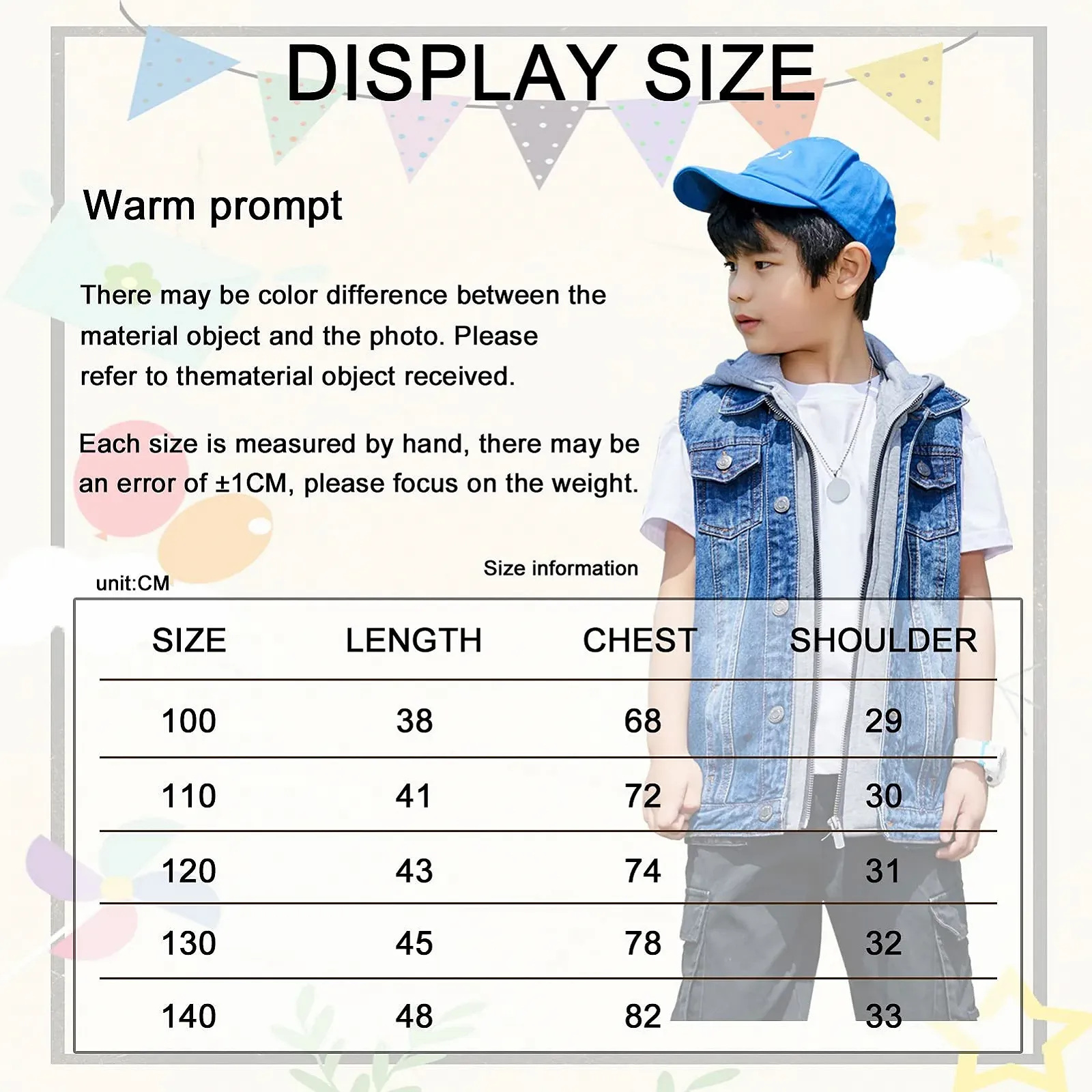 Джинсовая куртка-жилет L SERVER для девочек и мальчиков, фото №3 Джинсовая куртка-жилет L SERVER для девочек и мальчиков, фото №3