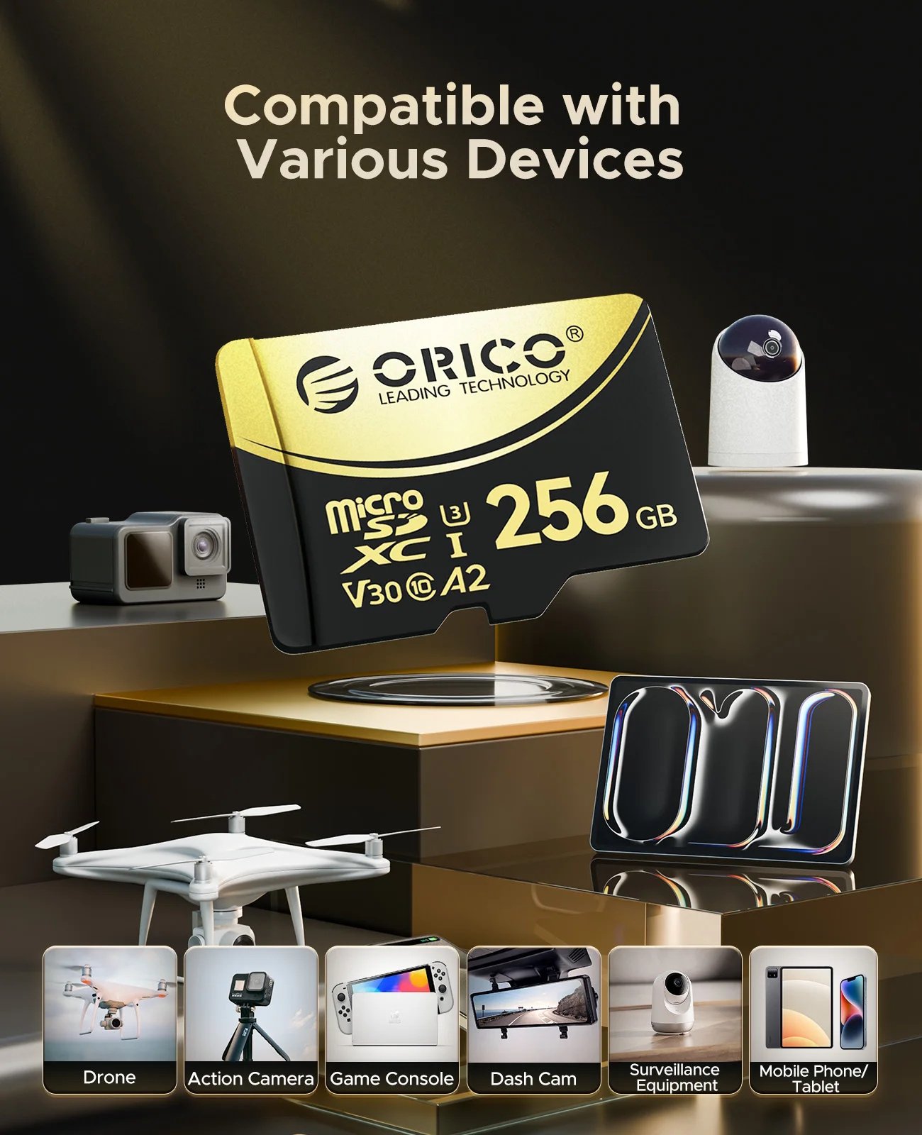 Карта памяти Orico 512Gb microSDXC UHS-I U3 V30 A2 4K, фото №14