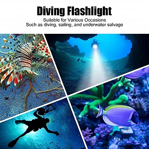 Ліхтар для дайвінгу Алюмінієвий сплав Яскравий з різними режимами 80 м Водонепроникний synthetic.ua - Фото 1