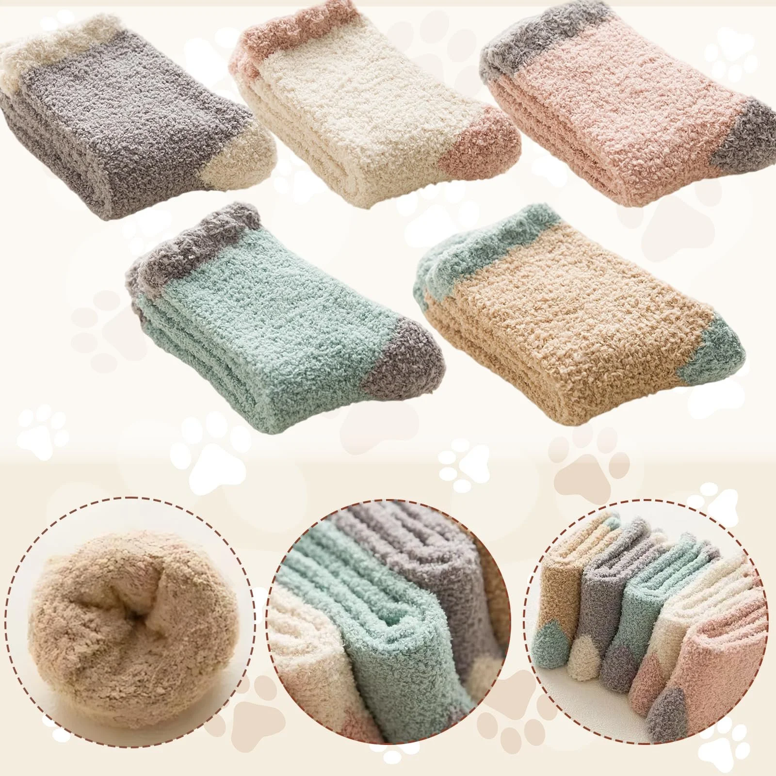 Шкарпетки Жіночі Плюшеві (5 пар) Coral Fleece Розмір 36-42, фото №3