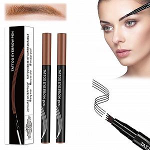 Олівець для брів Roteral 4 Tip Microblade Eyebrow Pen Водостійкий Кавовий - Фото 1