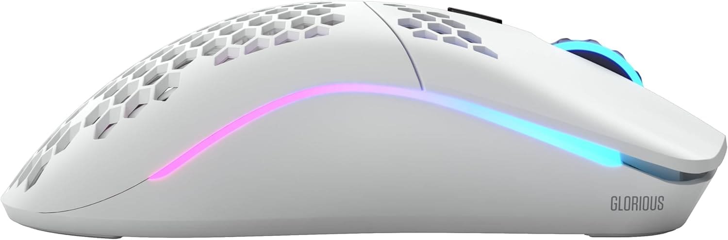 Игровая безпроводная мышка Glorious Model O Wireless / 19 000 DPI / 6 кнопок / RGB-подсветка / Белая, фото №4