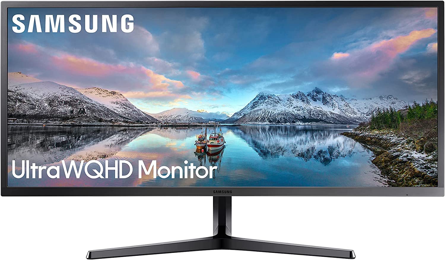 Монитор Samsung WQHD S34J552WQR 34 дюйма 4K UHD 1600p Ultra Wide VA UWQHD 21:9 AMD FreeSync 4 мс 60 Гц тёмно-синий серый, фото №1
