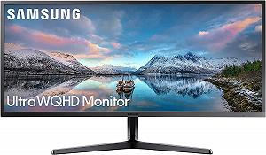 Монитор Samsung WQHD S34J552WQR 34 дюйма 4K UHD 1600p Ultra Wide VA UWQHD 21:9 AMD FreeSync 4 мс 60 Гц тёмно-синий серый - Фото 1