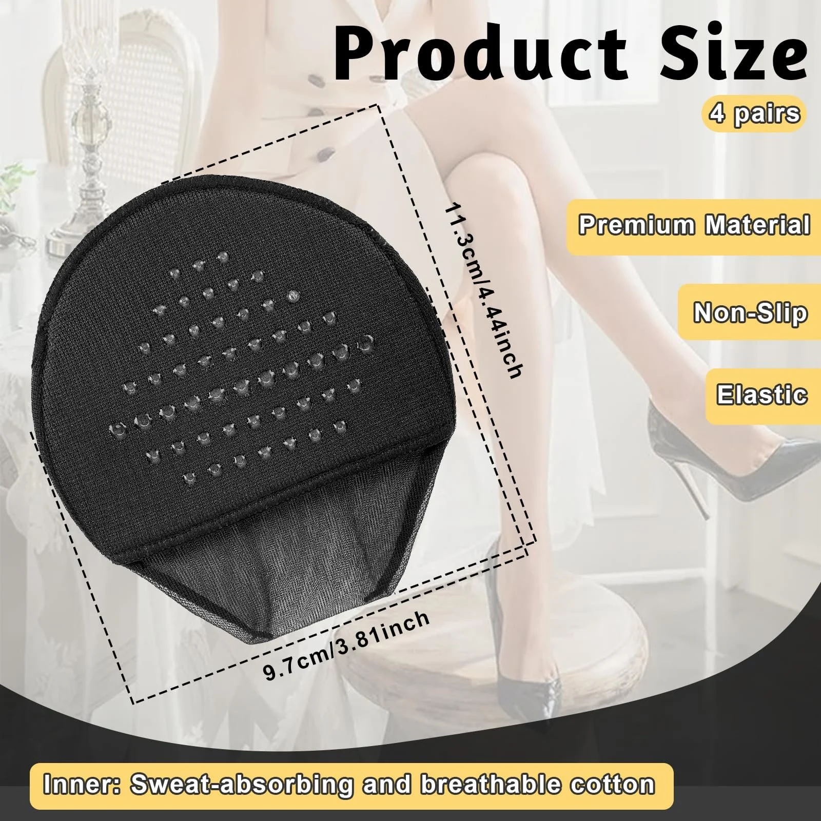 Шкарпетки з пальцями Beige/Black, 4 пари, фото №3