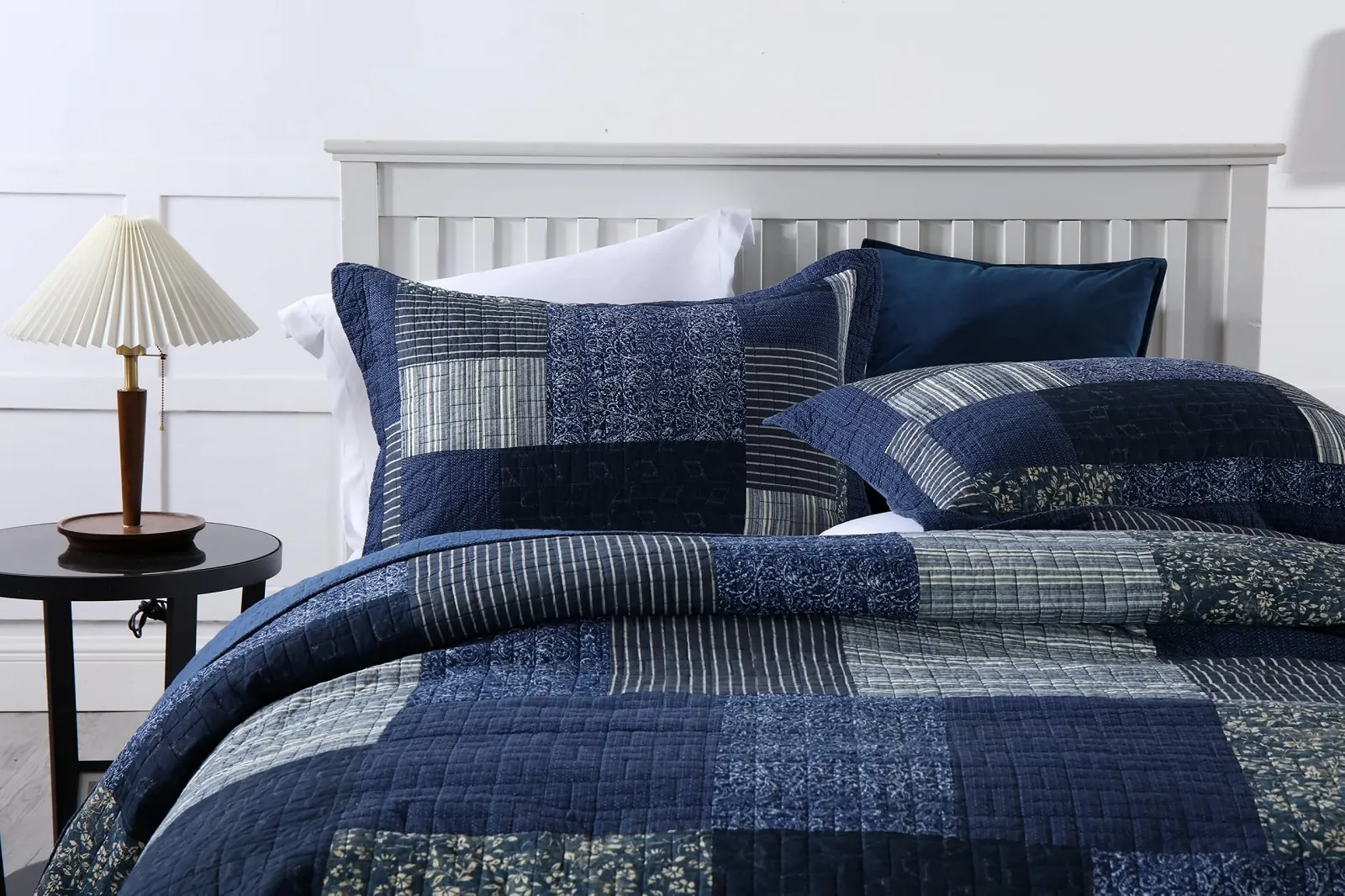 Покривало Qucover Бавовна Блакитний, 2 наволочки 50 x 70 см (223 x 233 см), фото №2