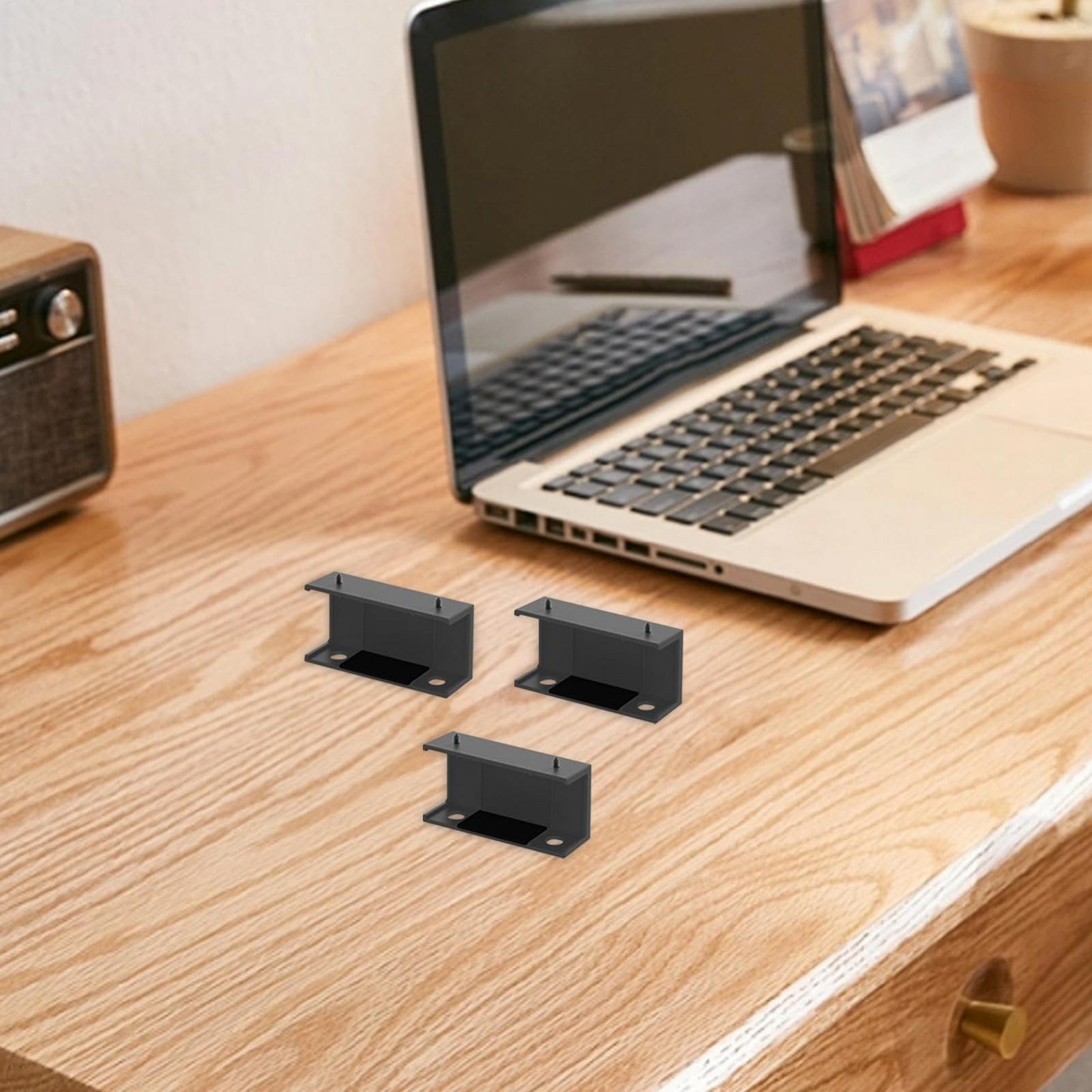 Держатель для ноутбука под стол, Подставка для ноутбука, Легкий подстольный монтаж, Многофункциональные подстольные крепления, фото №9