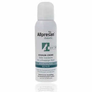 Піна для ніг Allpresan Diabetic Micro Silver + Repair з мікросріблом для дуже сухої та лущеної шкіри 125 мл - Фото 1