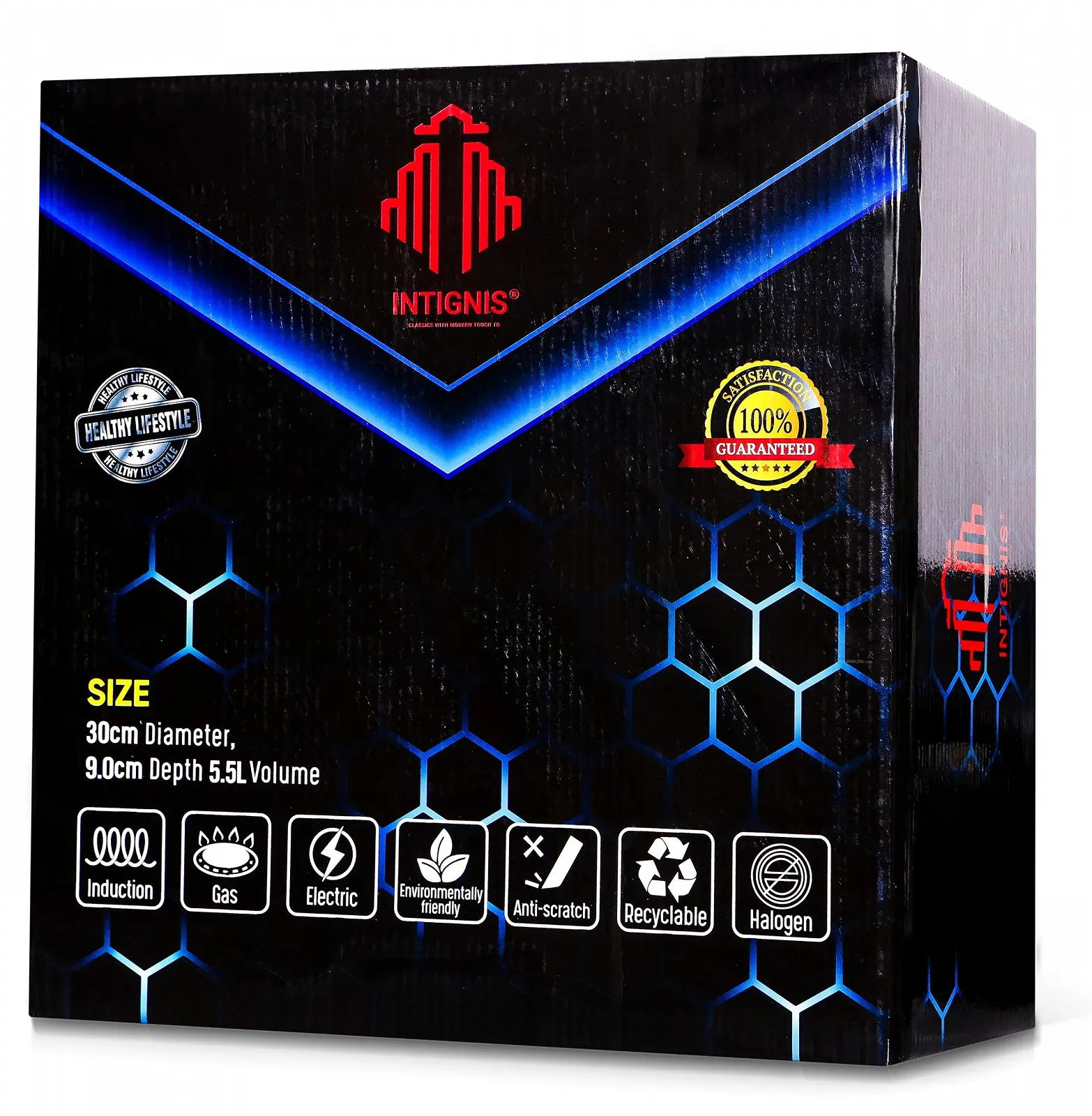 Сотейник антипригарний з кришкою для індукційних, газових та електричних плит з носиком нержавіюча сталь, фото №8