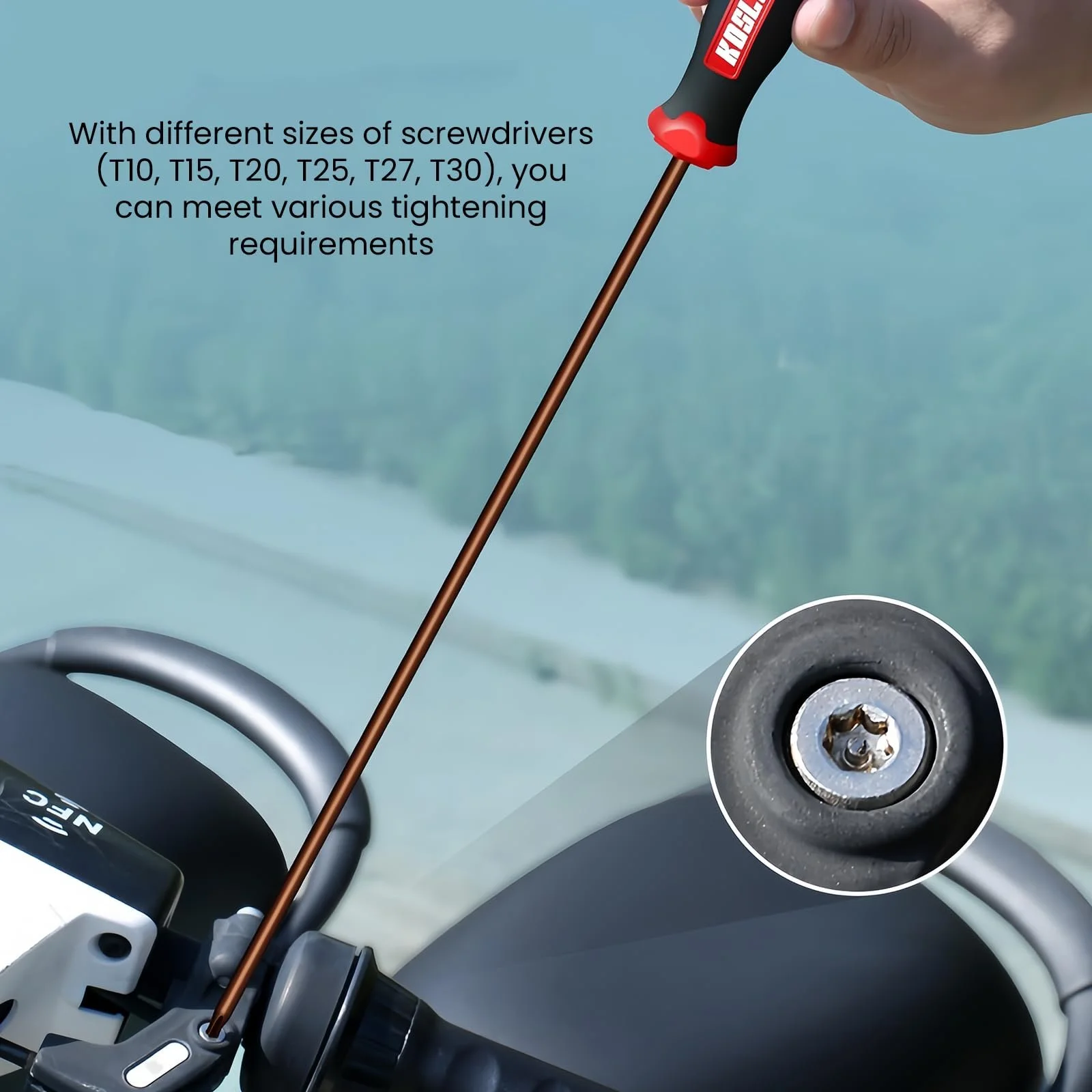 Набір викруток Torx магнітних довгих 300 мм 6 шт. (T10, T15, T20, T25, T27, T30), фото №5