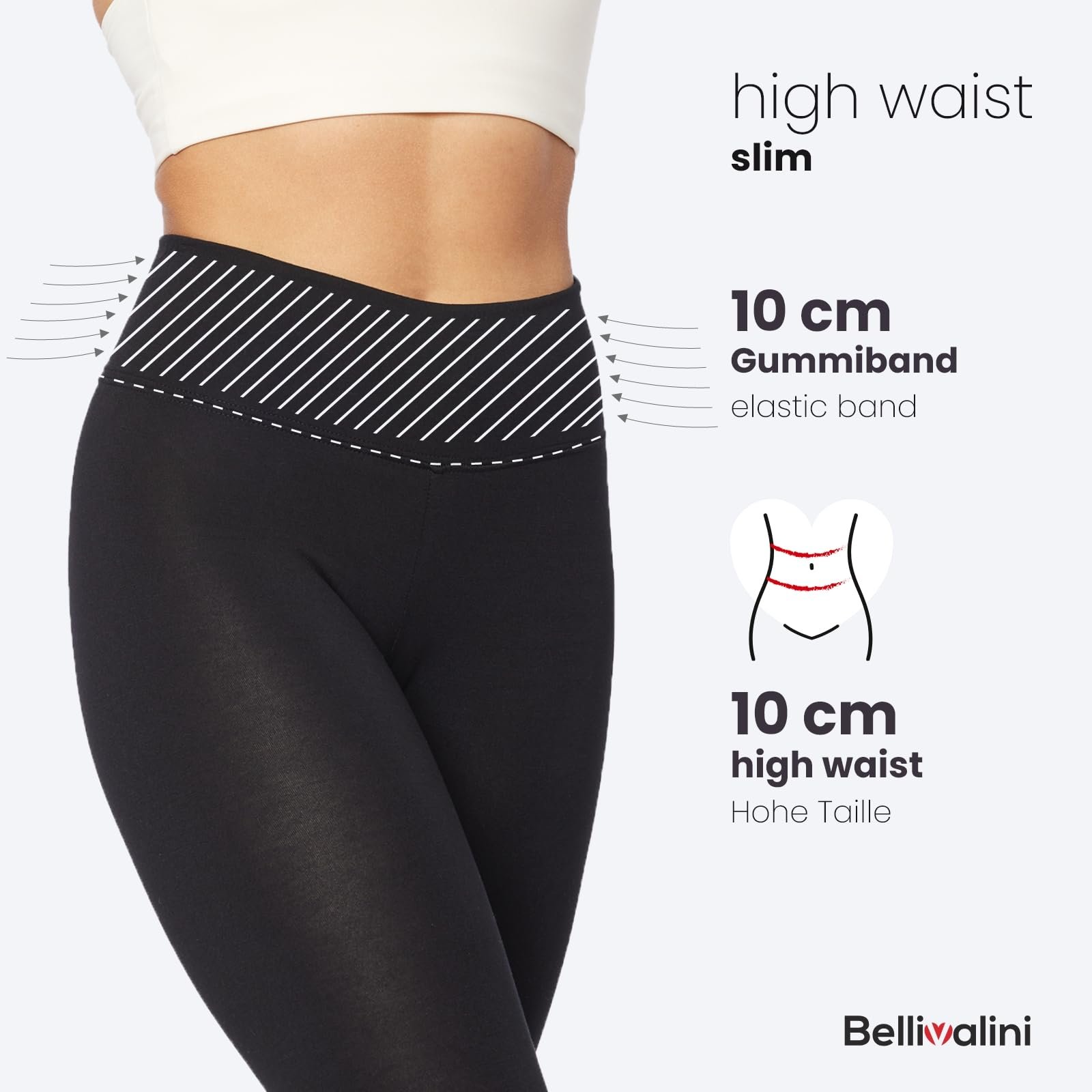 Леггинсы Bellivalini BLV50-292 Женские Длинные С Высокой Талией Slim ВискозаДля Спорта Йоги и Тренажерного Зала, фото №3