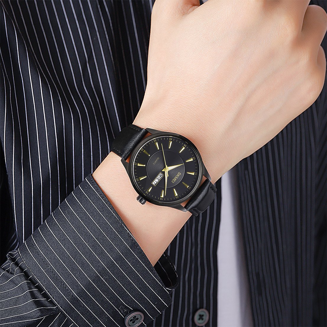 Годинник Skmei 2075BKBKGD Black-Black-Gold, фото №3
