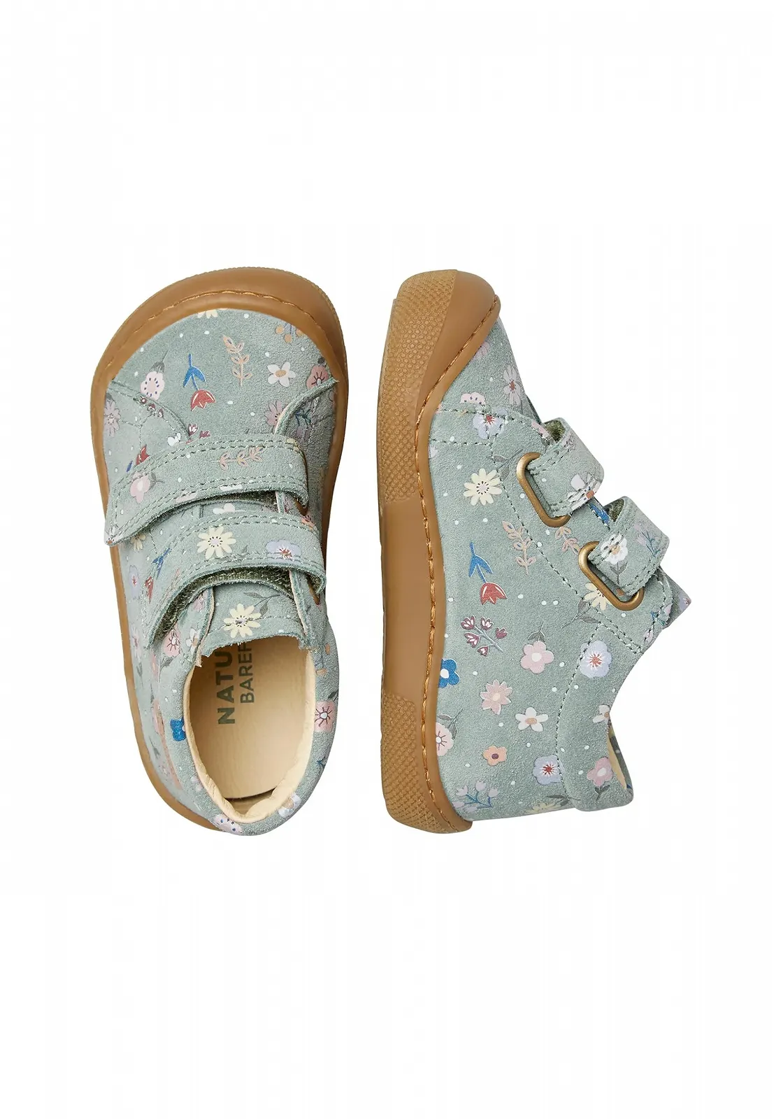Босоножки Naturino с цветочным принтом из замши, фото №2