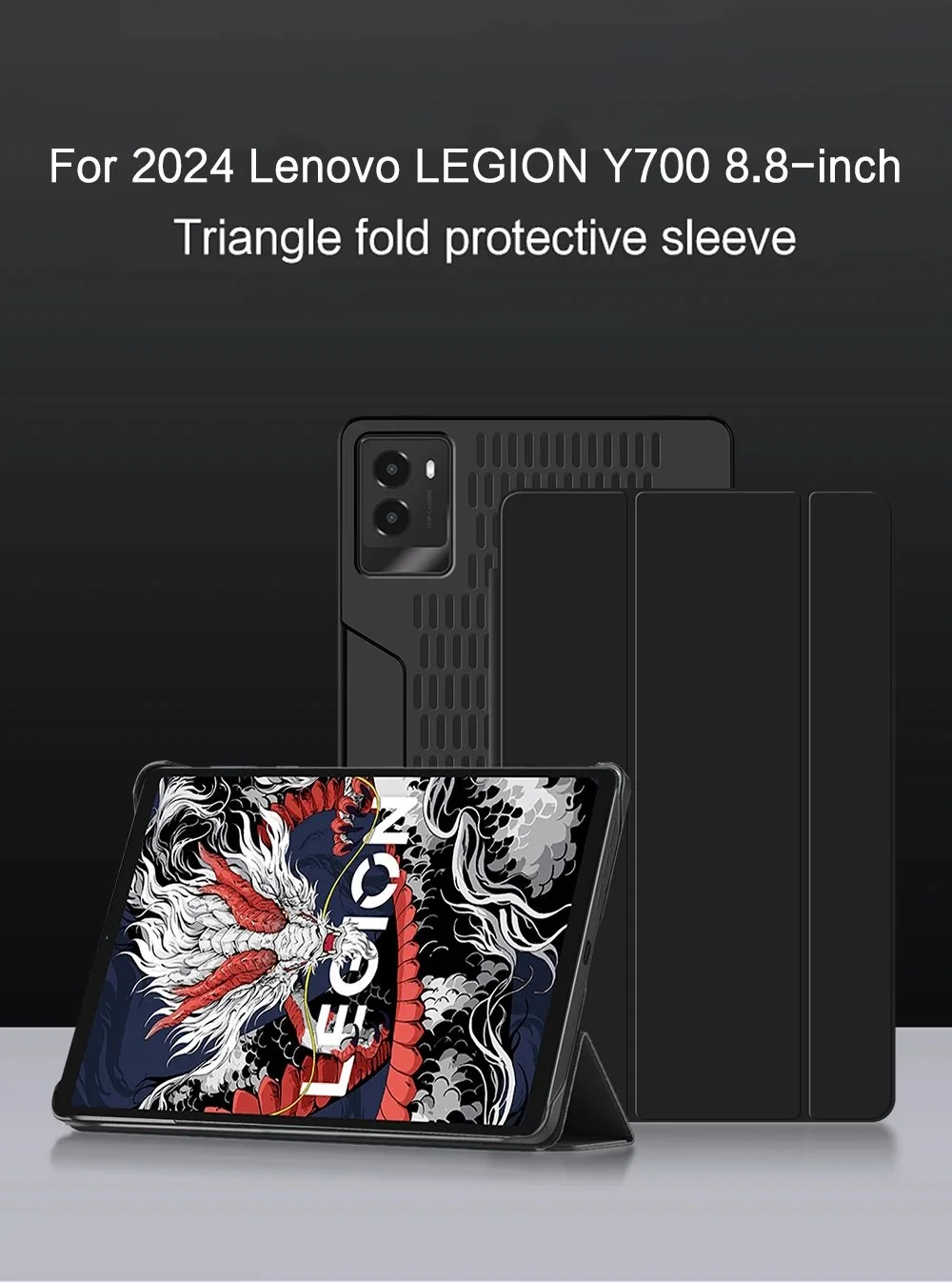 Чохол для планшета Lenovo Legion Y700 3nd Gen 2025 8.8" TB-321FU Black, фото №3