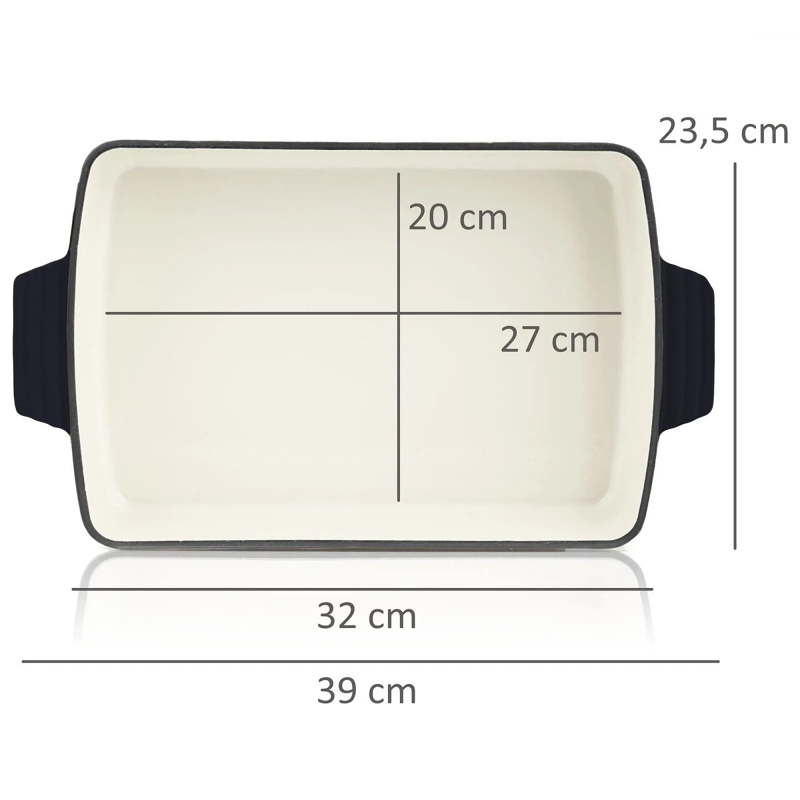 Чугунная форма для запекания Mahlzeit квадратная эмалированная 3.8 л Blue Berry, фото №4