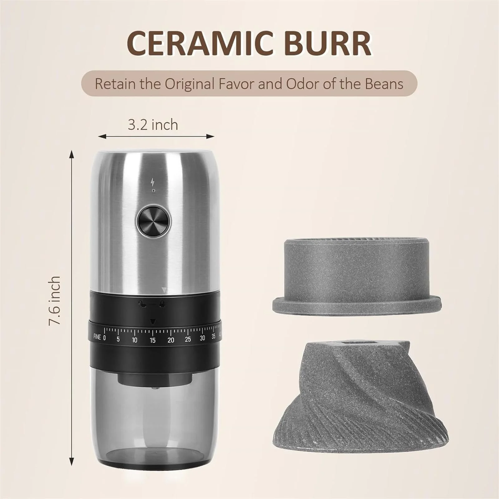 Кофемолка Espresso Grinder Аккумуляторная регулируемая, фото №3