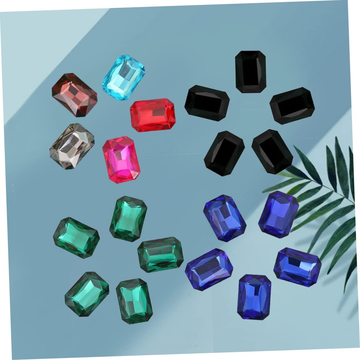 Стразы Восьмиугольные Разноцветные 50 шт., фото №2