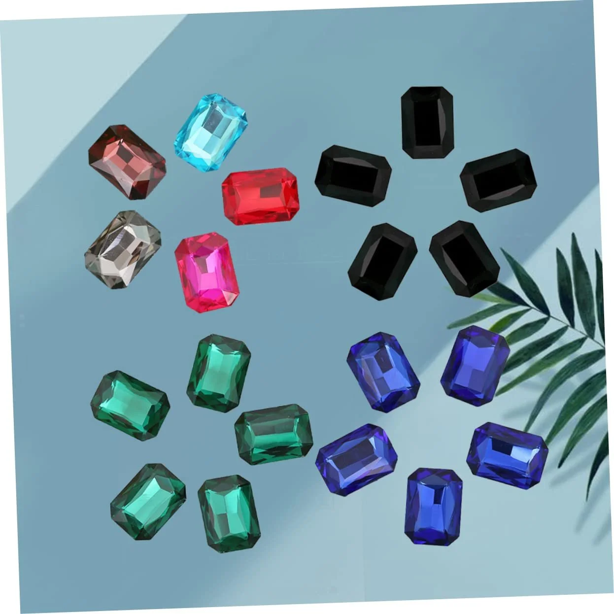 Стразы Восьмиугольные Разноцветные 50 шт., фото №2