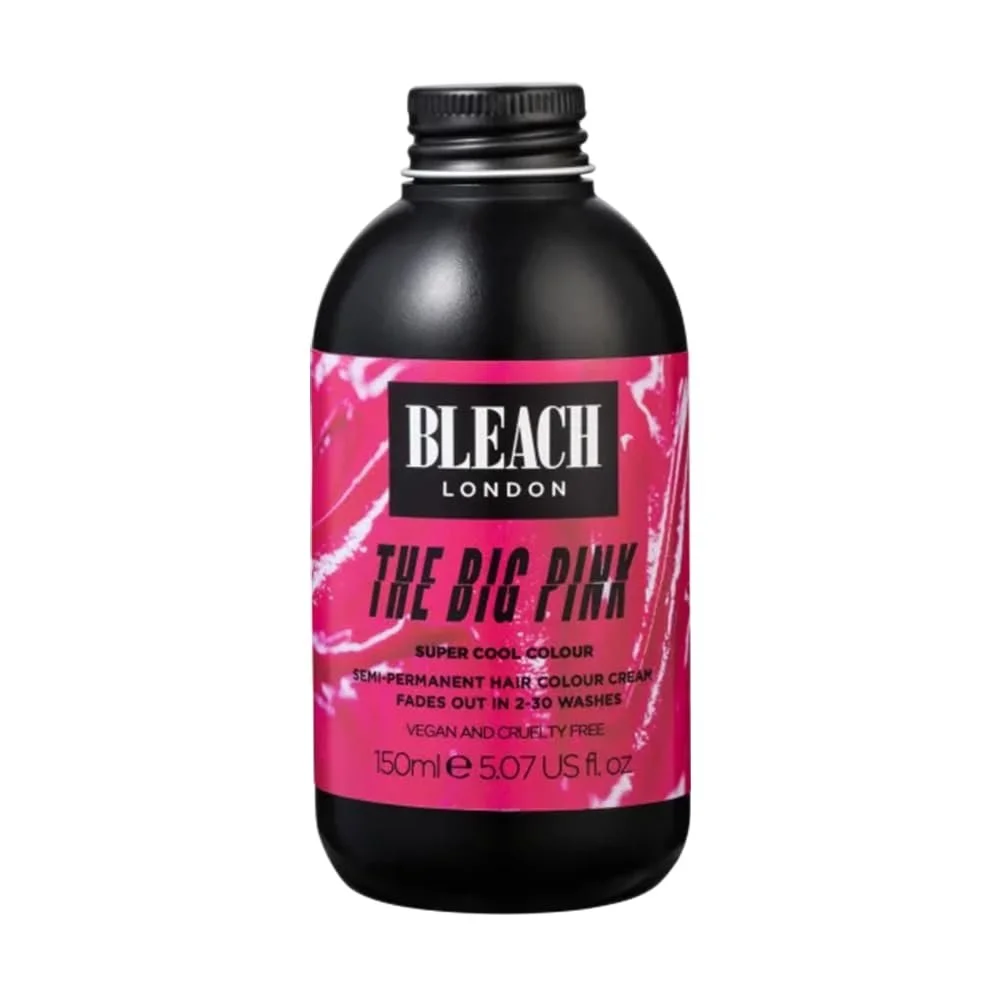 Крем-фарба для волосся Bleach London The Big Pink Напівперманентний Світло-рожевий 150 мл, фото №1 Крем-фарба для волосся Bleach London The Big Pink Напівперманентний Світло-рожевий 150 мл, фото №1