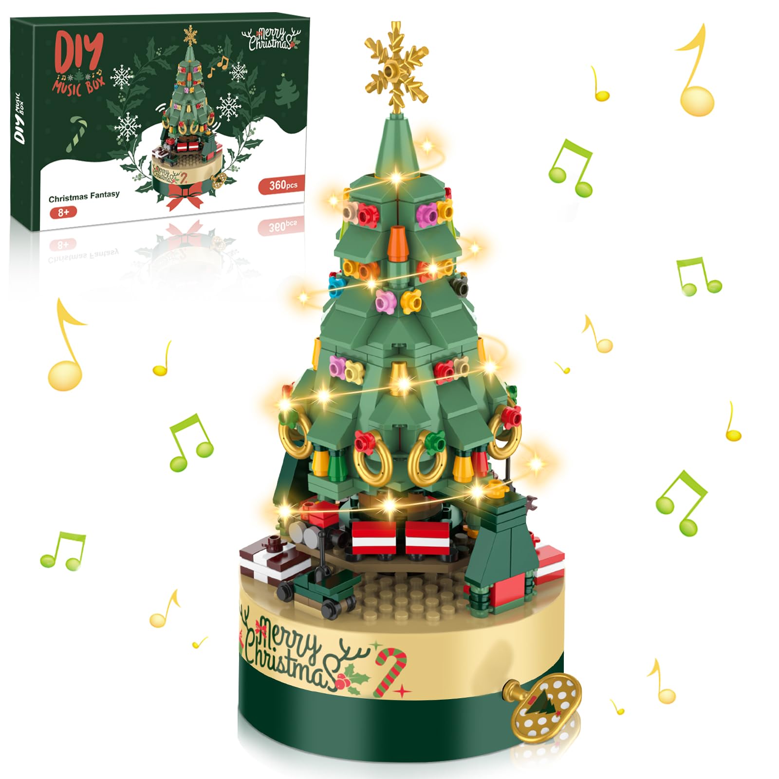 Набір Ulikey Christmas Tree Building Blocks для складання різдвяних ялинок, фото №1