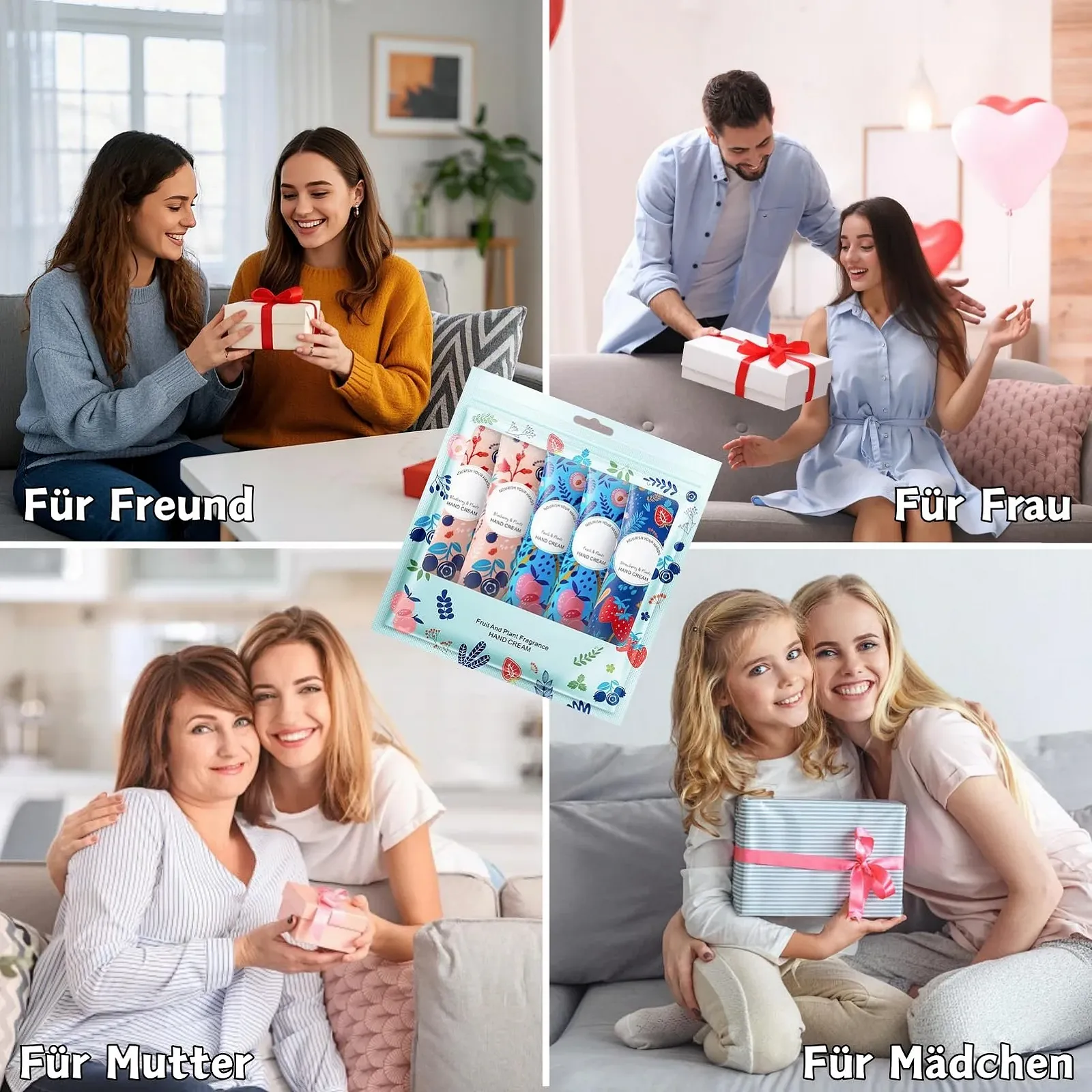 Набор кремов для рук Фруктовый 5 шт. Клубника, Персик, Черника 30 г, фото №7