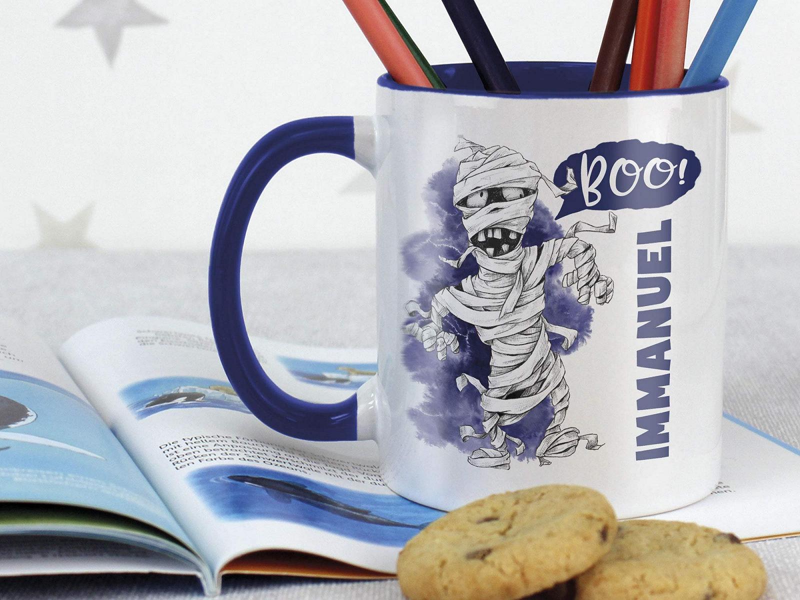 Детская Кружка с Именем Темно-Синяя Керамическая, фото №4