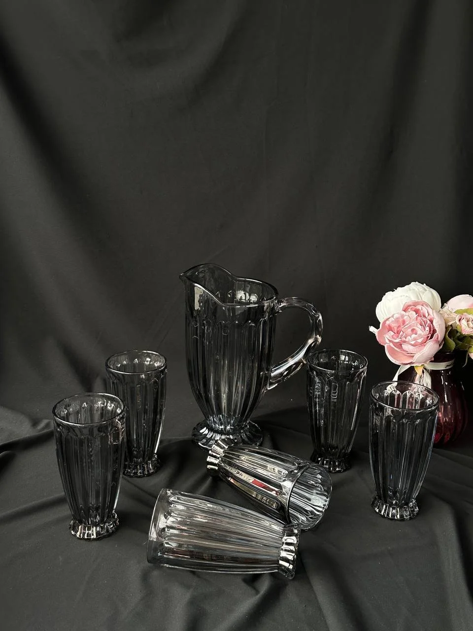 Набір Кувшин та 6 склянок з високоякісного скла., фото №1 Набір Кувшин та 6 склянок з високоякісного скла., фото №1