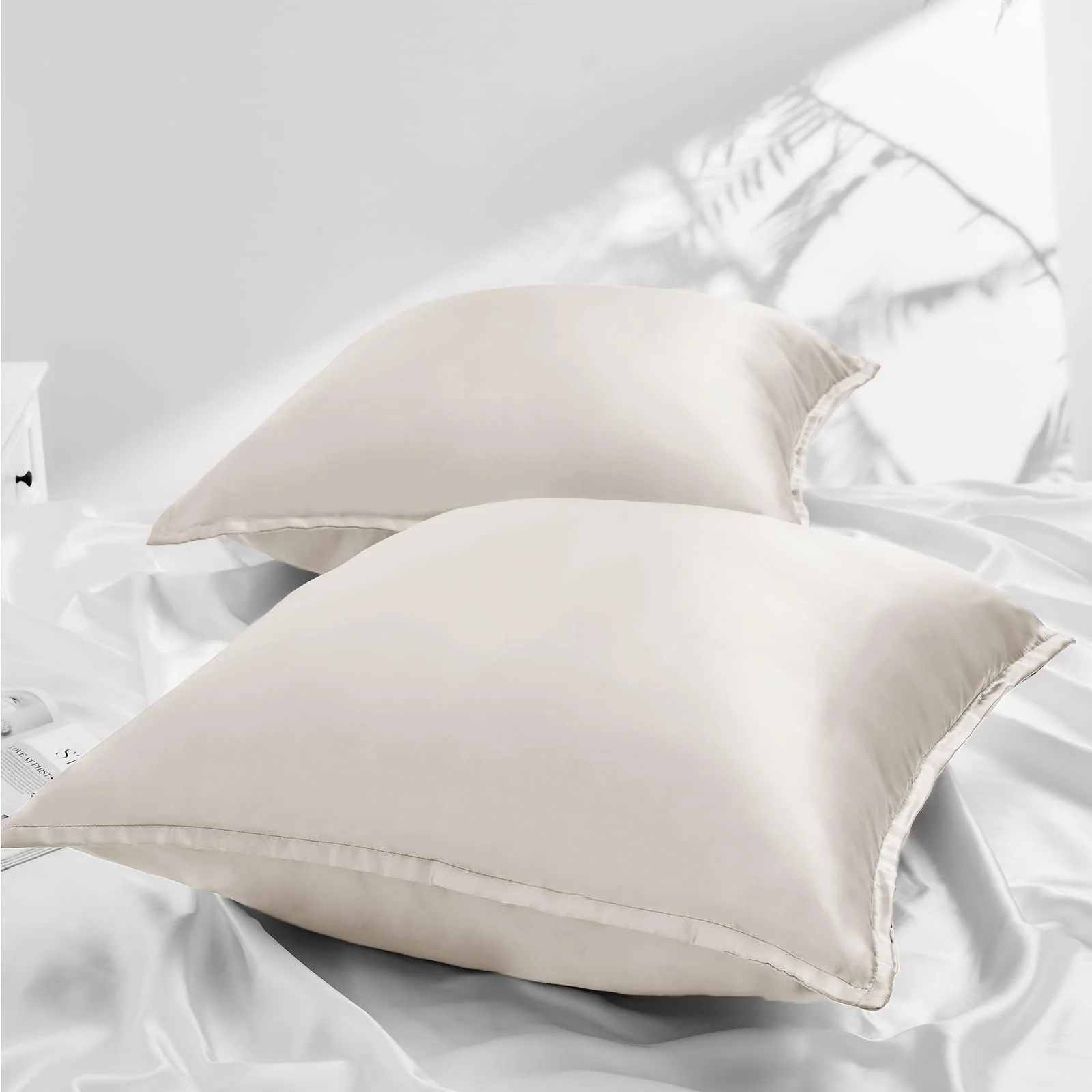 Набор наволочек атласных Vielit 2 шт 80 x 80 см с молнией, бежевый, фото №7 Набор наволочек атласных Vielit 2 шт 80 x 80 см с молнией, бежевый, фото №7