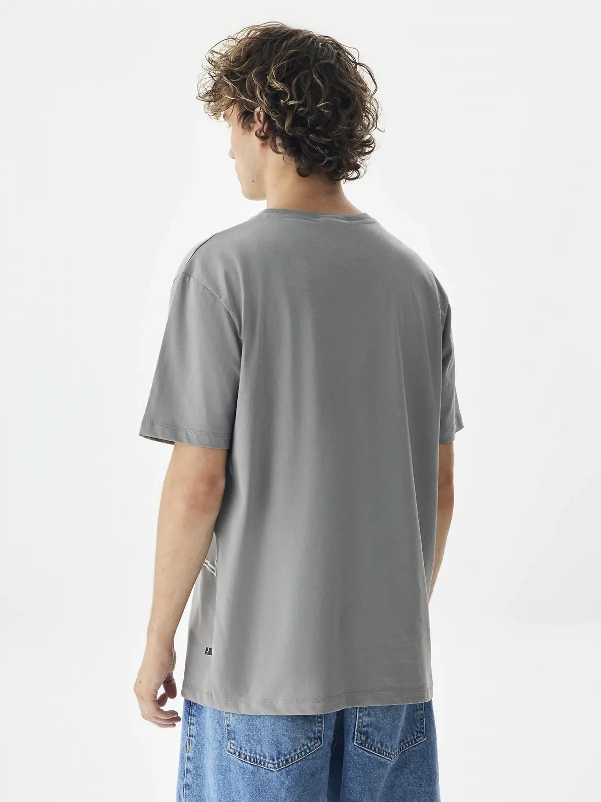 Футболка LTB Jeans Rofada Modern Fit - Regular Cotton Crew Neck - Сірий Розмір XL, фото №4