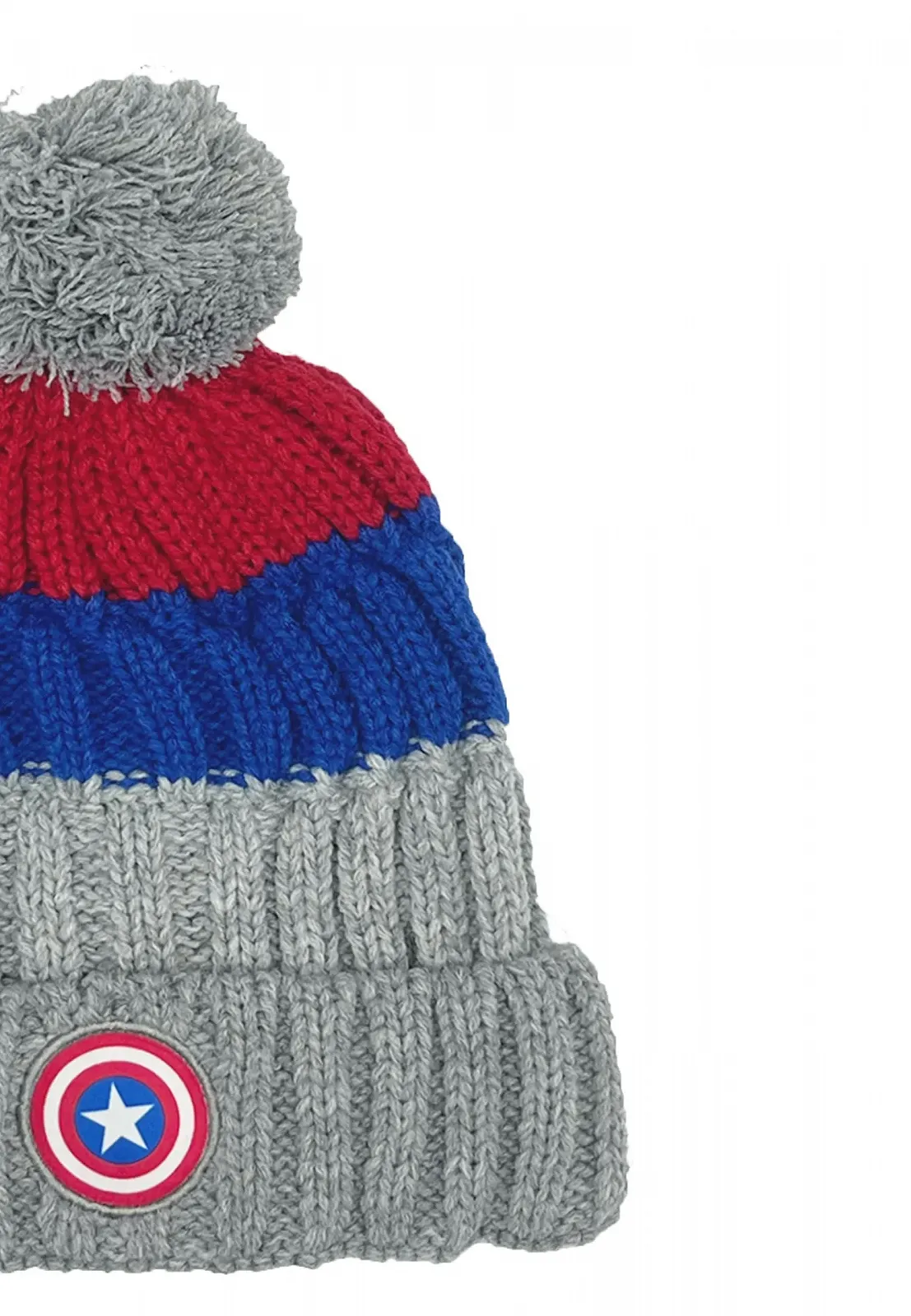 Детская шапка с помпоном Marvel Мстители Капитан Америка Маленькие подарки для мальчиков Вязаная зимняя шапка, разноцветная, 56, фото №3 Детская шапка с помпоном Marvel Мстители Капитан Америка Маленькие подарки для мальчиков Вязаная зимняя шапка, разноцветная, 56, фото №3