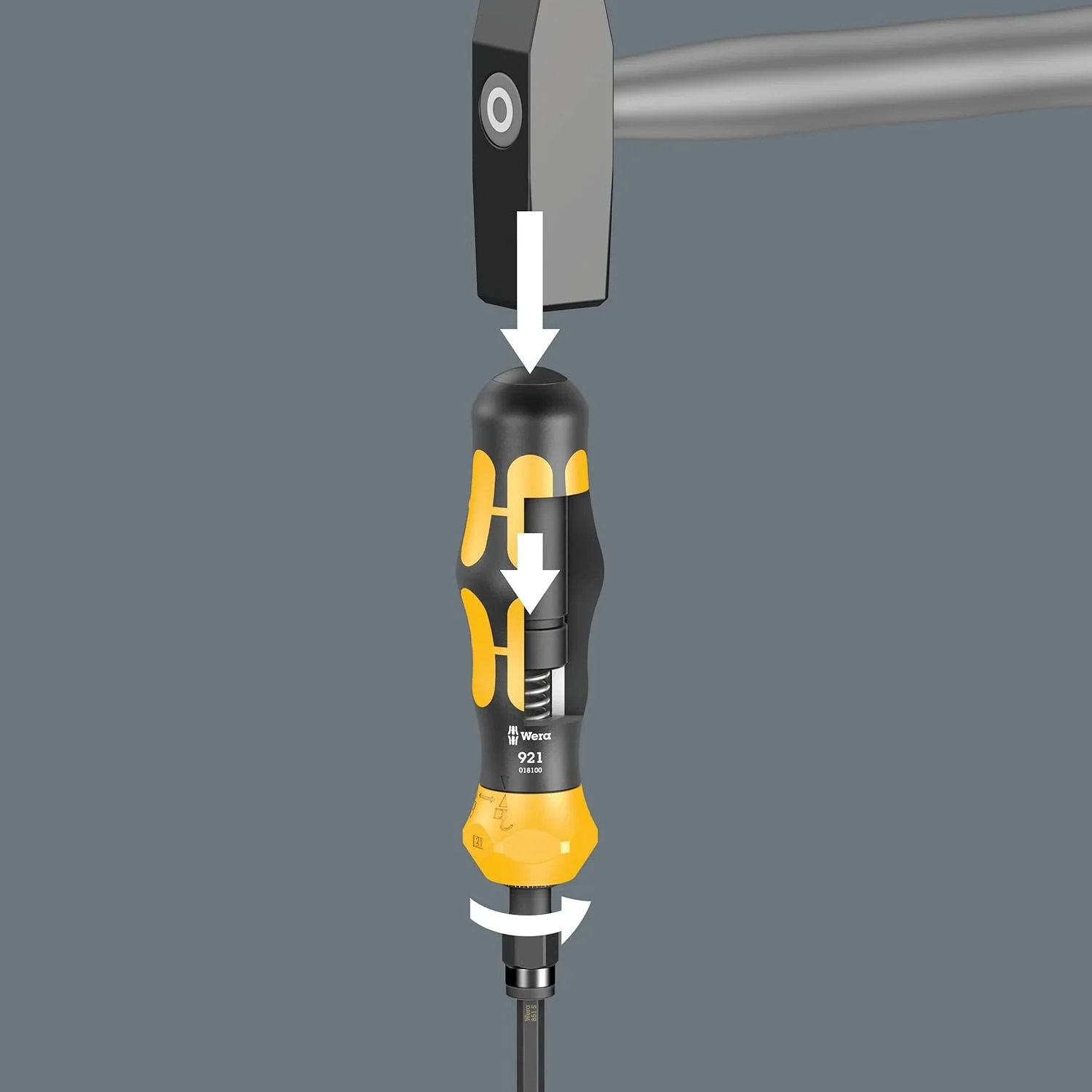 Ударно-поворотная отвертка Wera Kraftform Kompakt 900 Set 1 Черный, фото №3