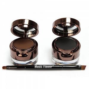 Крем-помада для брів 2 в 1 Eye liner Augenbrauenpuder Eyebrow Powder Black Brown One Size - Фото 1