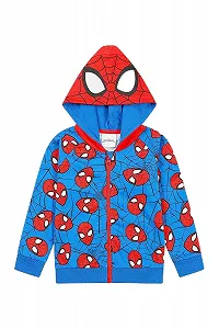 Худі Marvel Spiderman для хлопчиків та дівчаток, дитяче, на блискавці, бавовняне - Фото 1