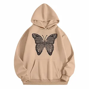 Пуловер Девичий Толстовка с капюшоном Детская С принтом С длинными рукавами С карманом - Фото 1