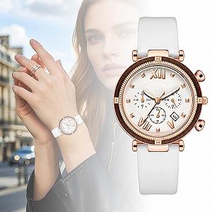 Женские аналоговые кварцевые часы Generisch с кожаным ремешком synthetic.ua - Фото 1