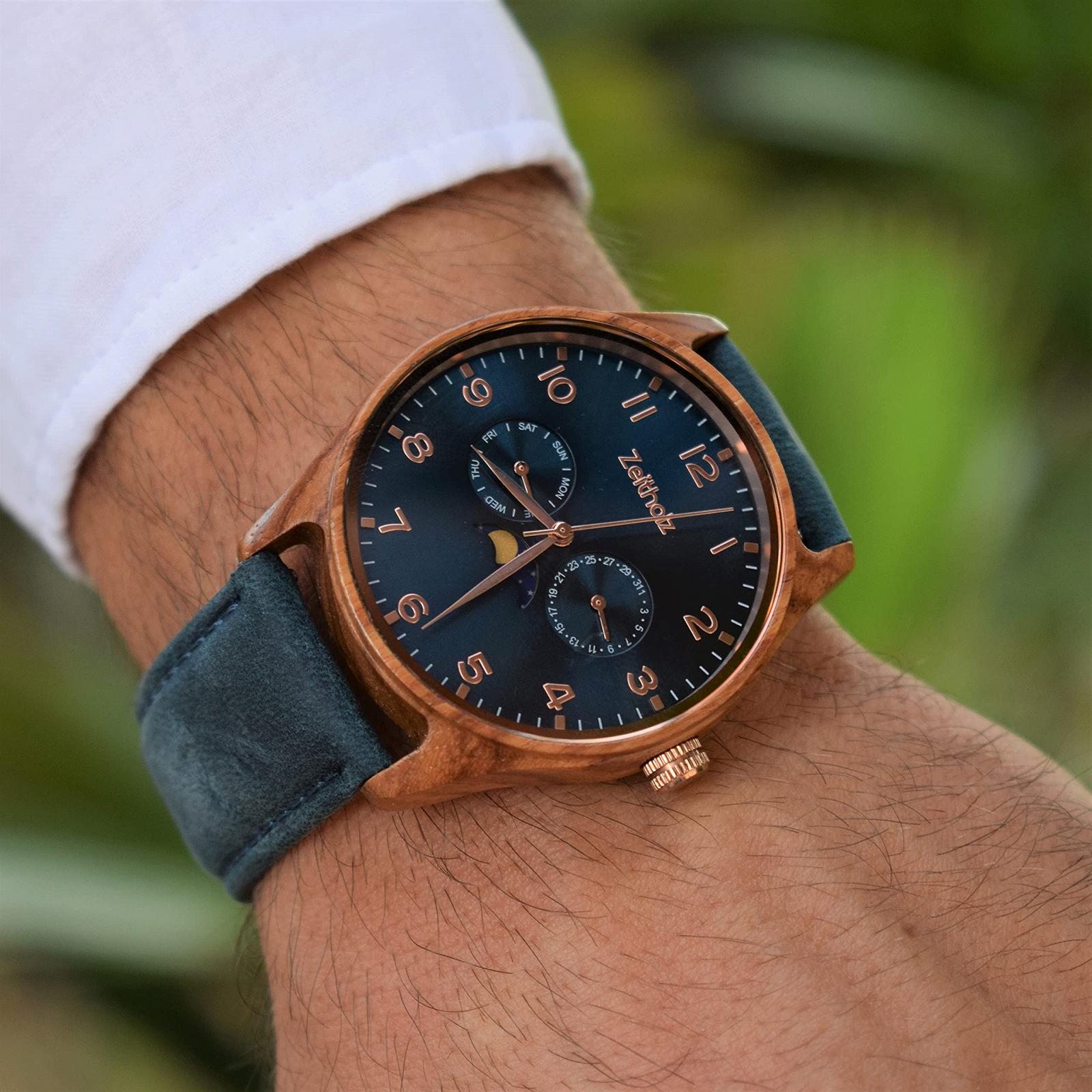 Часы Zeitholz New Klitten 42 мм 100% натуральное дерево с японским кварцевым механизмом для мужчин, фото №3 Часы Zeitholz New Klitten 42 мм 100% натуральное дерево с японским кварцевым механизмом для мужчин, фото №3