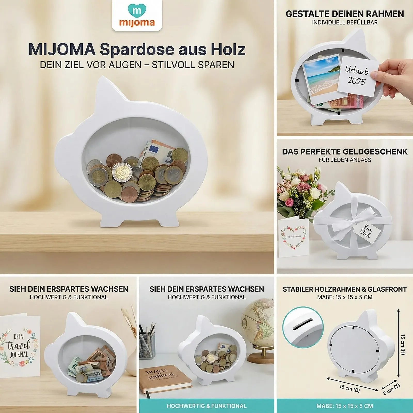 Скарбничка-рамка 3D зі склом, фото №3