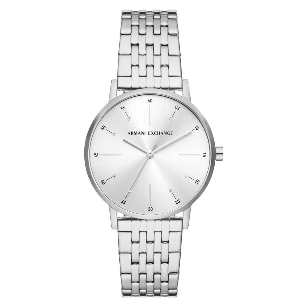 Женские аналоговые кварцевые часы Armani Exchange AX5578 серебристый, фото №1 Женские аналоговые кварцевые часы Armani Exchange AX5578 серебристый, фото №1