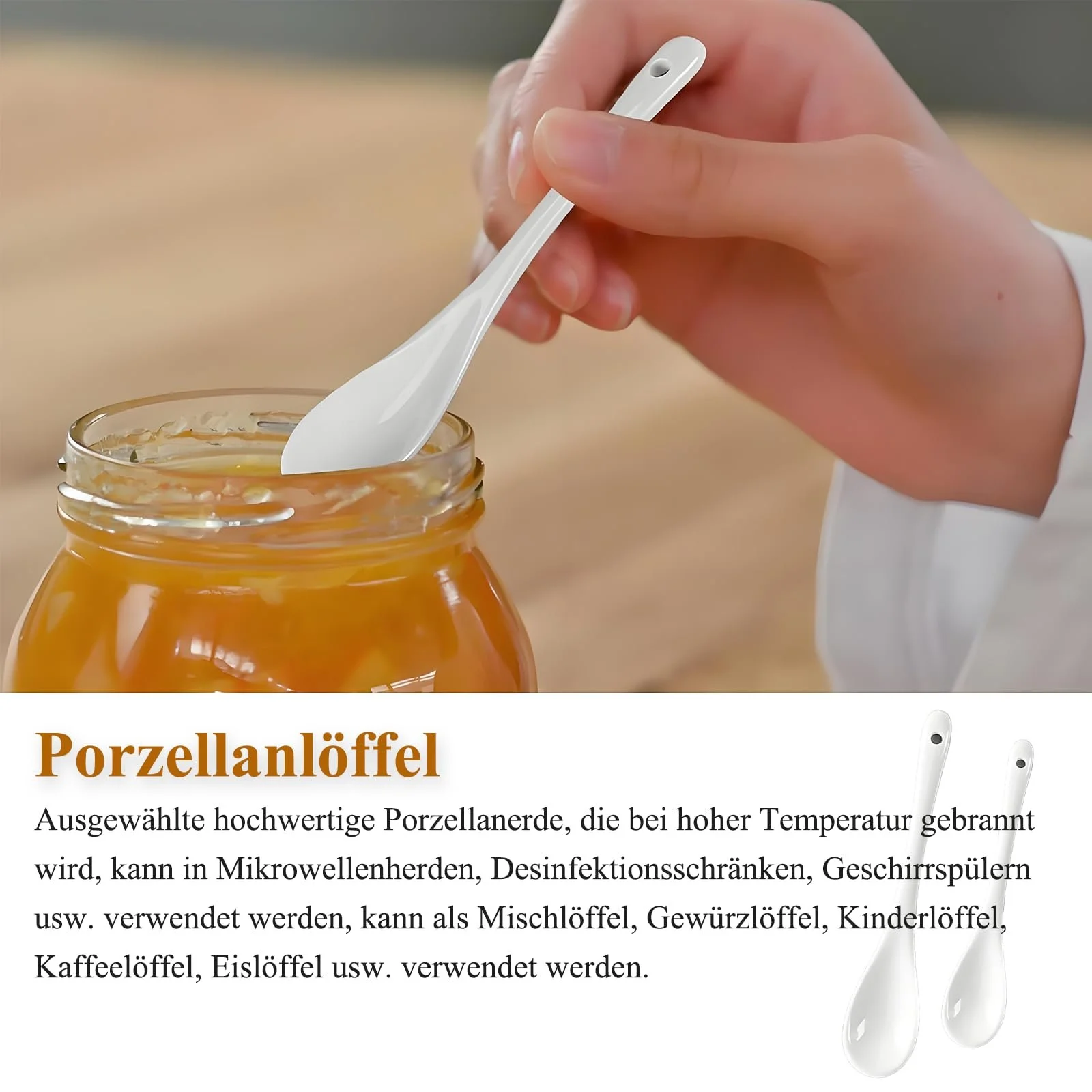 Ложка Фарфор Білий (3 шт. в наборі), фото №6