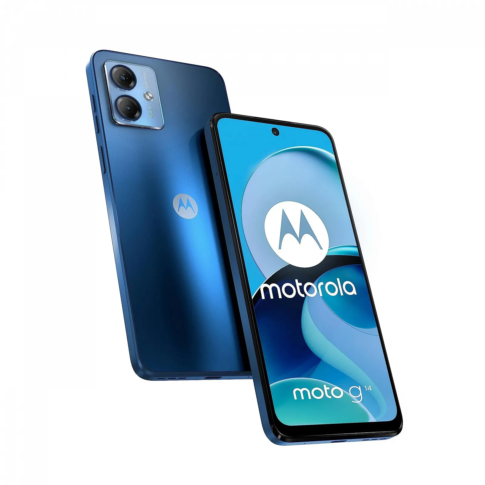 Смартфон Motorola Moto G14 6.5 дюйма FHD+ 4/128 GB 50 MP Unisoc T616 5000 mAh Android 13 Blue Cover, фото №1