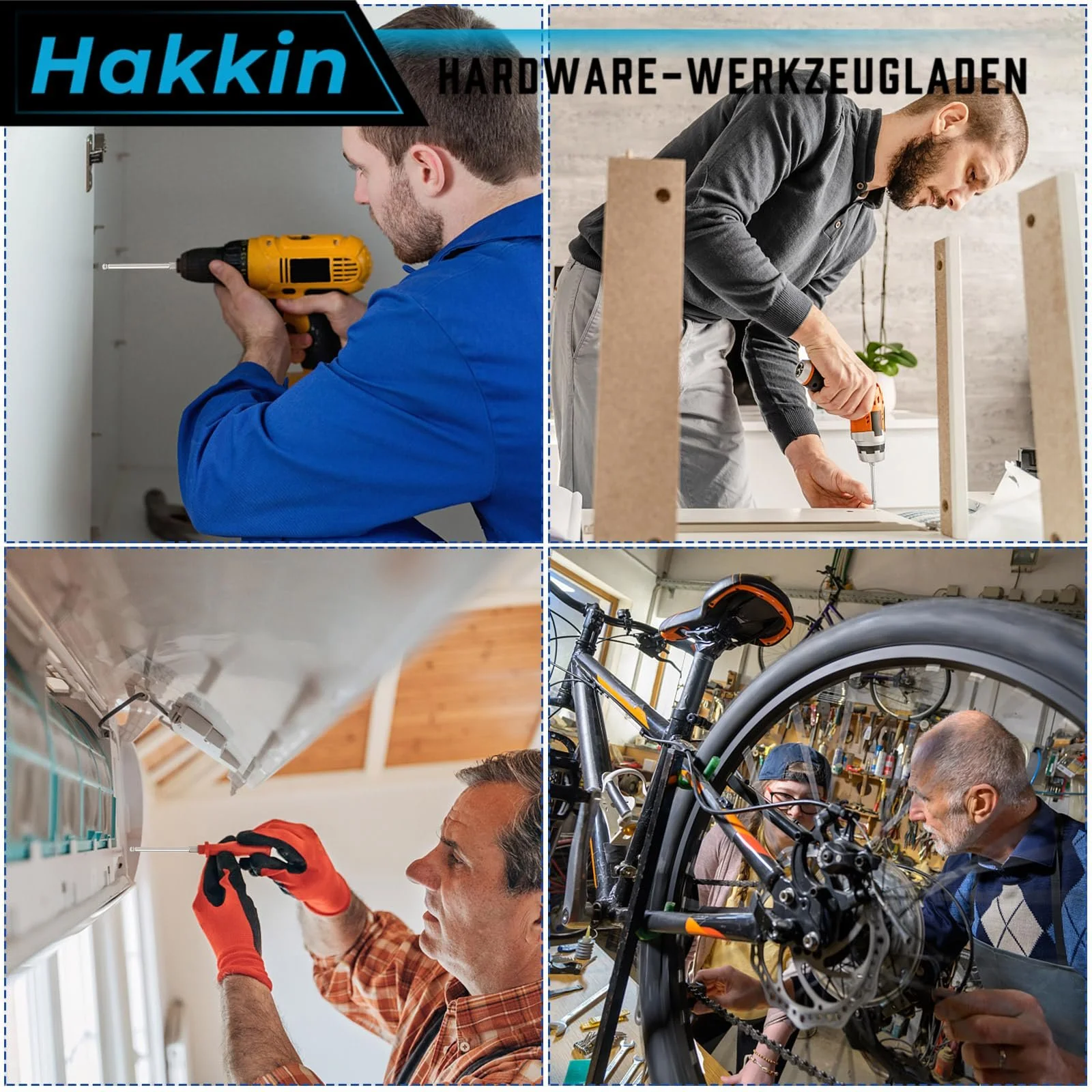 Набір Hakkin 9 штук 100 мм гвинтова викрутка 1/4 дюйма шестигранний хвостовик кульковий шестигранний біта S2 легована сталь 1.5/2/2.5/3/4/5/6/8/10 мм шестикутний магнітний набір біт електроінструменти, фото №7