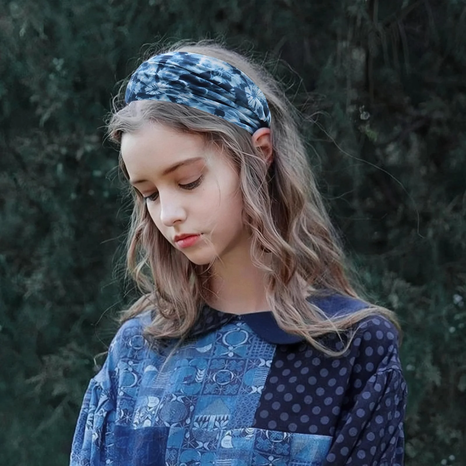 Пов'язка на голову Жіноча Ретро Богемний стиль Широка, фото №7 Пов'язка на голову Жіноча Ретро Богемний стиль Широка, фото №7