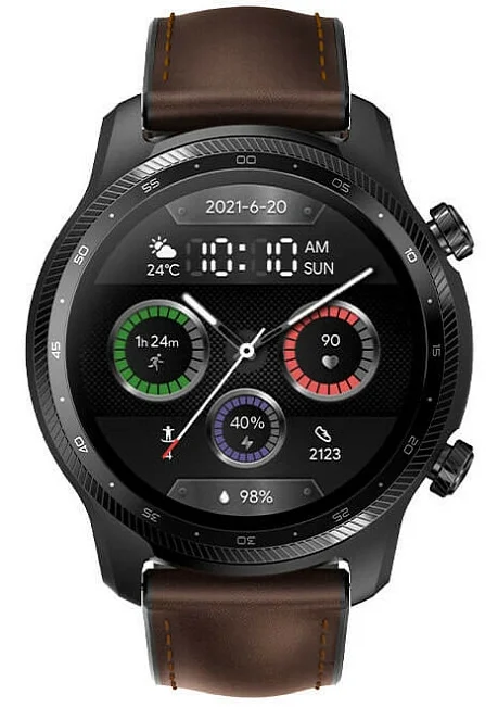 Смарт-годинник Ticwatch Pro 3 Ultra 1.4" / LTE / GPS / Wi-Fi / Bluetooth 5.0 / Водонепроникність IP68 / До 3 днів роботи / Прийом дзвінка / Black-brown, фото №1