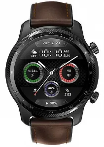Смарт-годинник Ticwatch Pro 3 Ultra 1.4" / LTE / GPS / Wi-Fi / Bluetooth 5.0 / Водонепроникність IP68 / До 3 днів роботи / Прийом дзвінка / Black-brown