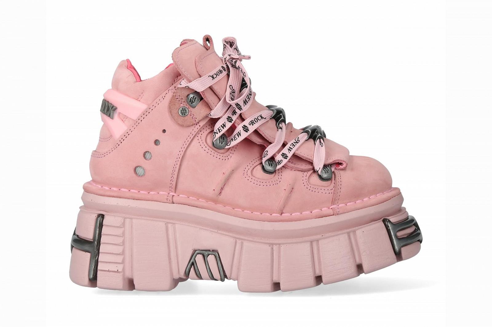 Ботинки New Rock M-106-C153 на платформі, рожеві, в готичному панк-стилі, фото №4 Ботинки New Rock M-106-C153 на платформі, рожеві, в готичному панк-стилі, фото №4